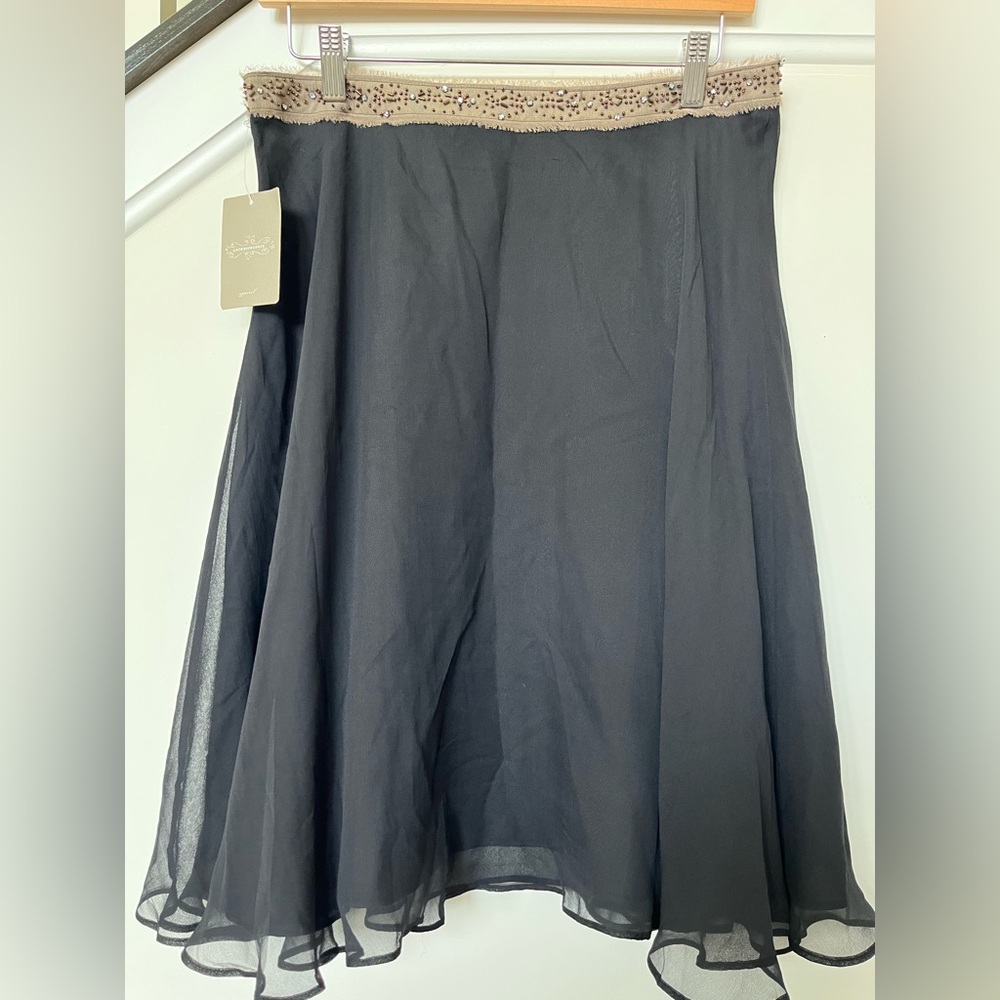 NWT Vintage Silk Chiffon Anthropologie Skirt